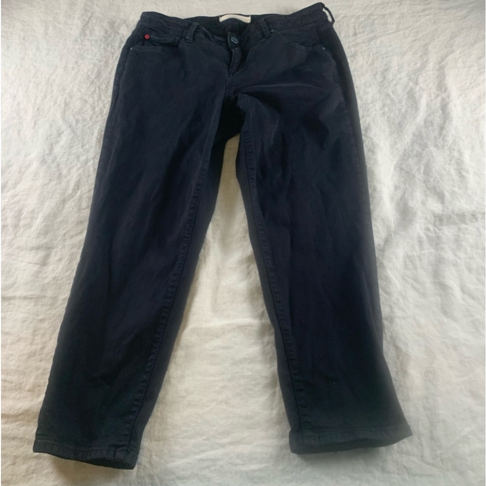 Slink Women's Curvy Black Cropped Ankle Skinny Jeans with stretch‎ Size 14 EUC